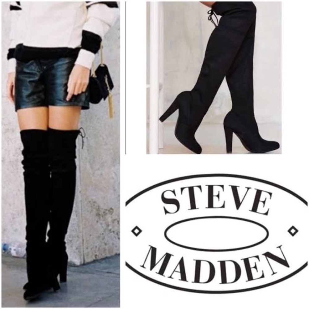 Steve Madden over the knee suede boots